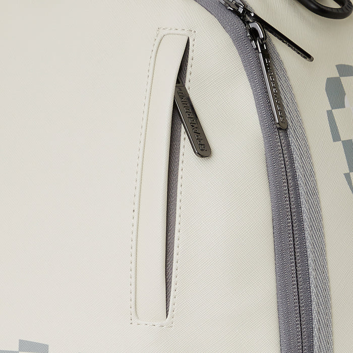 Cream Check Shark Central Mens Backpack (Cream/Grey)