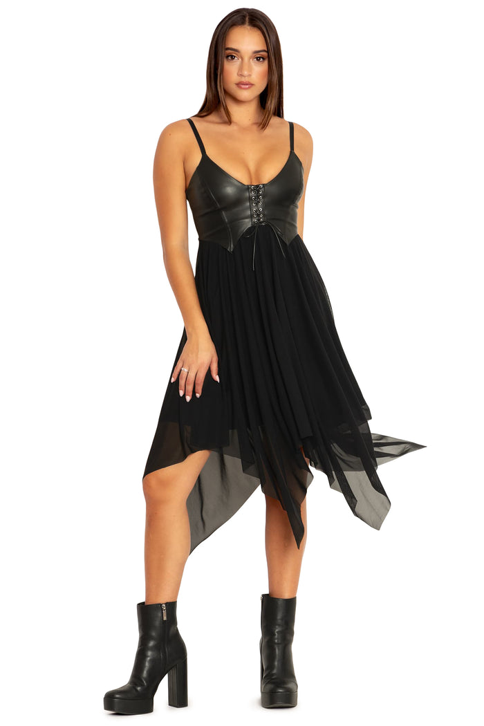 BlackMilk Clothing - Black Creature Of The Night Dress