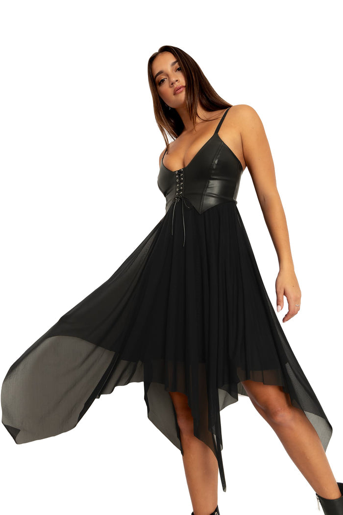 BlackMilk Clothing - Black Creature Of The Night Dress