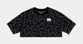 Cropped GFX Womens Short Sleeve Shirt (Black/Grey)
