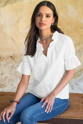 Crosby White Silky Poplin Shirt