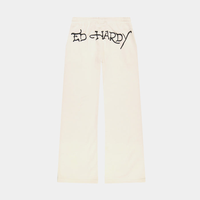 Dagger Heart Cargo Womens Sweatpants (Beige/Black)