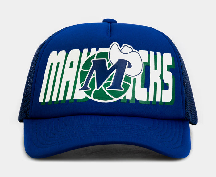 Dallas Mavericks Billboard Trucker Mens Hats (Blue)