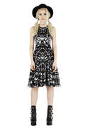 Dark Butterflies Velvet Princess Midi Dress
