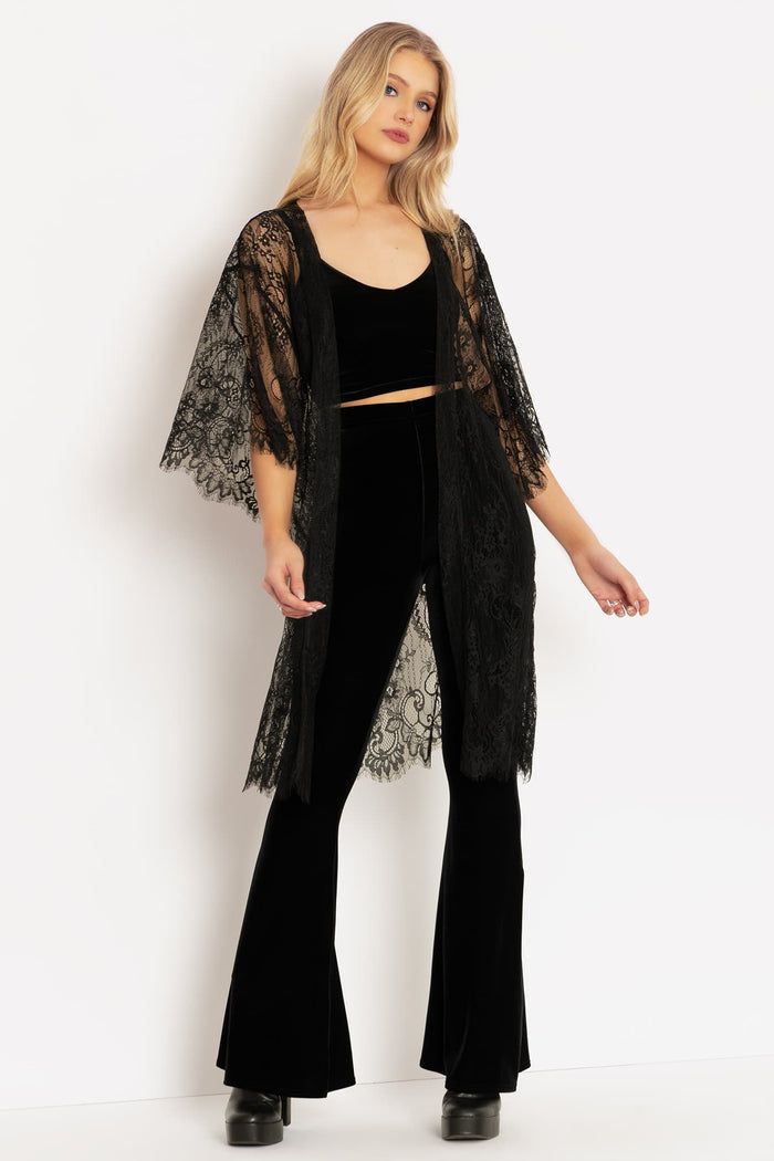 Dark Garden Lace Kimono