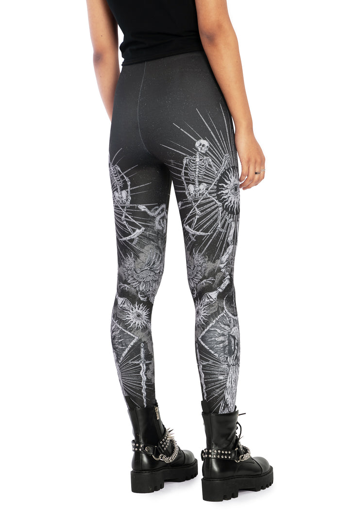 BlackMilk Clothing - Dark Rites Matte Finish High Waisted Leggings