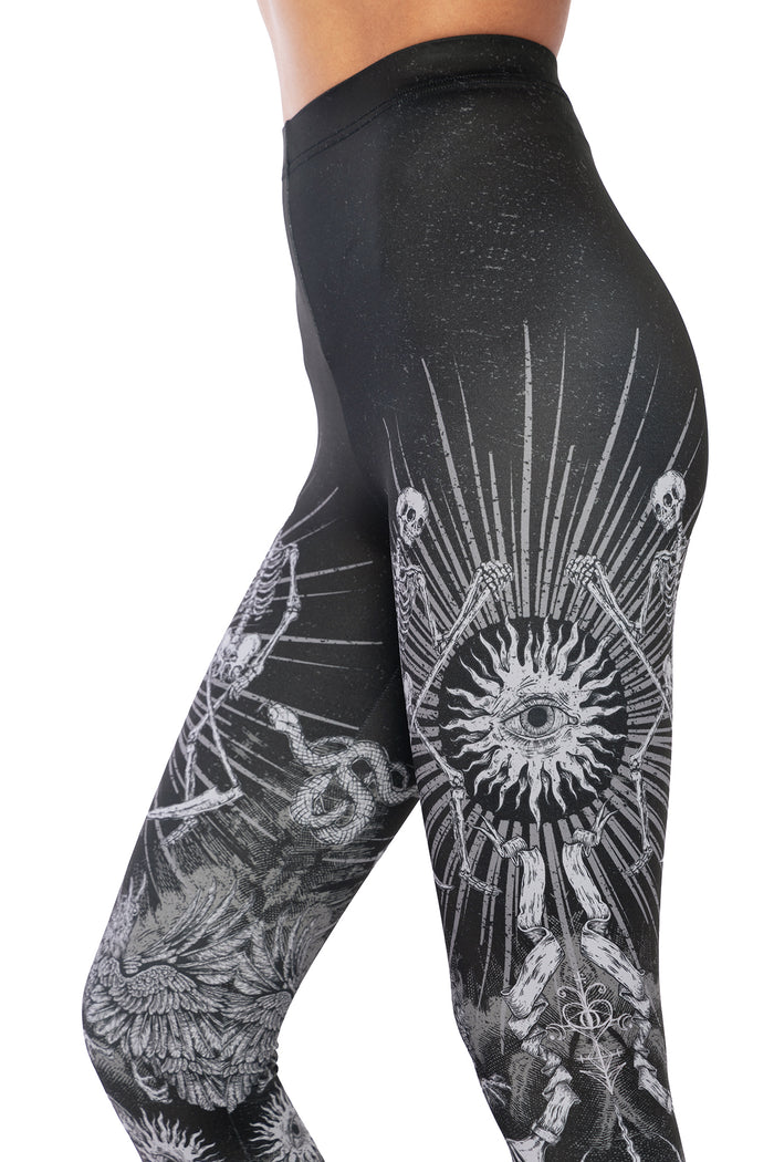 BlackMilk Clothing - Dark Rites Matte Finish High Waisted Leggings