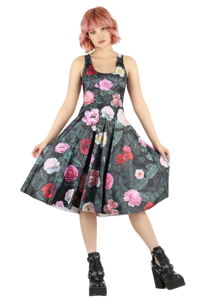 Dark Rose Scoop Midi Dress