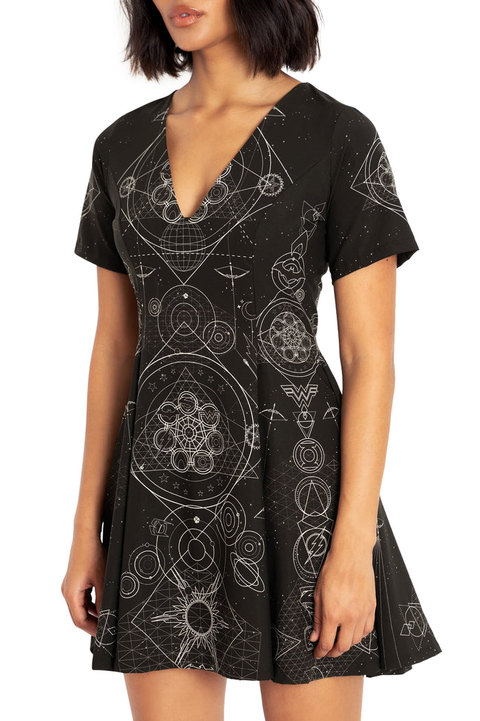 BlackMilk Clothing x Warner Brothers DC - DC Ometry Evil V Dress - Warner Bros. Merchandise - Collaboration apparel - Licenced.