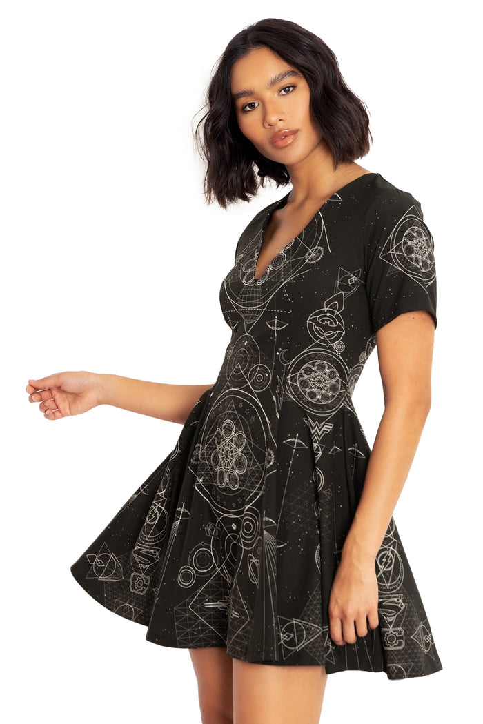 BlackMilk Clothing x Warner Brothers DC - DC Ometry Evil V Dress - Warner Bros. Merchandise - Collaboration apparel - Licenced.