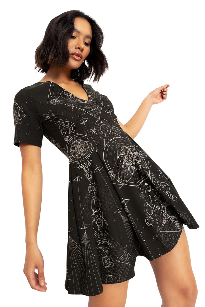 BlackMilk Clothing x Warner Brothers DC - DC Ometry Evil V Dress - Warner Bros. Merchandise - Collaboration apparel - Licenced.