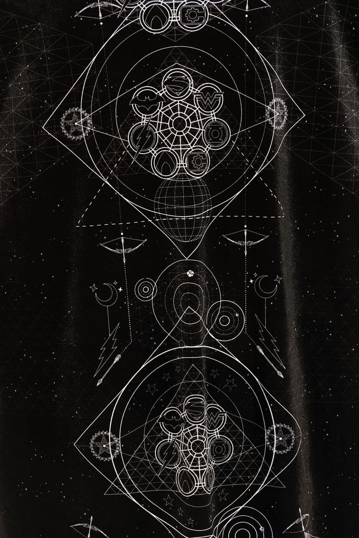 BlackMilk Clothing x Warner Brothers DC - DC Ometry Velvet Robe - Warner Bros. Merchandise - Collaboration apparel - Licenced.