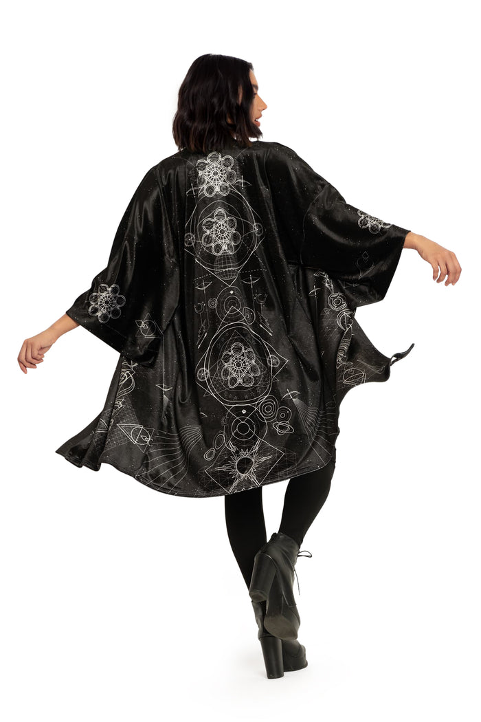 BlackMilk Clothing x Warner Brothers DC - DC Ometry Velvet Robe - Warner Bros. Merchandise - Collaboration apparel - Licenced.