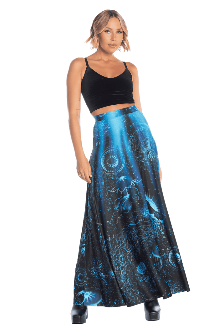 Deep Sea Jellyfish Maxi Skirt