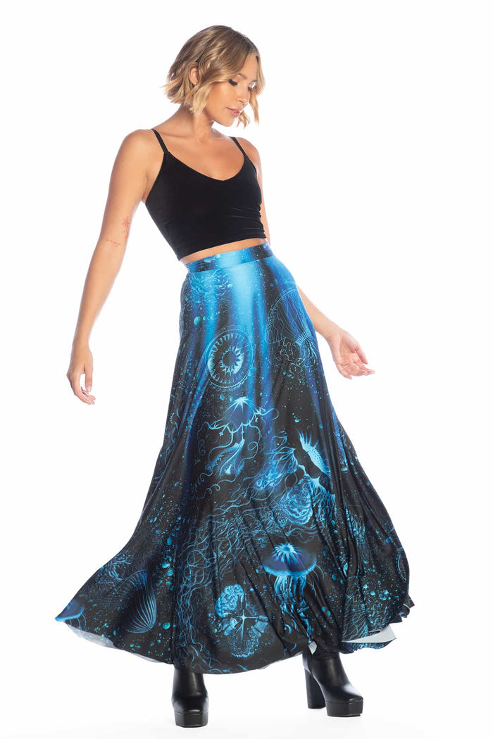 Deep Sea Jellyfish Maxi Skirt