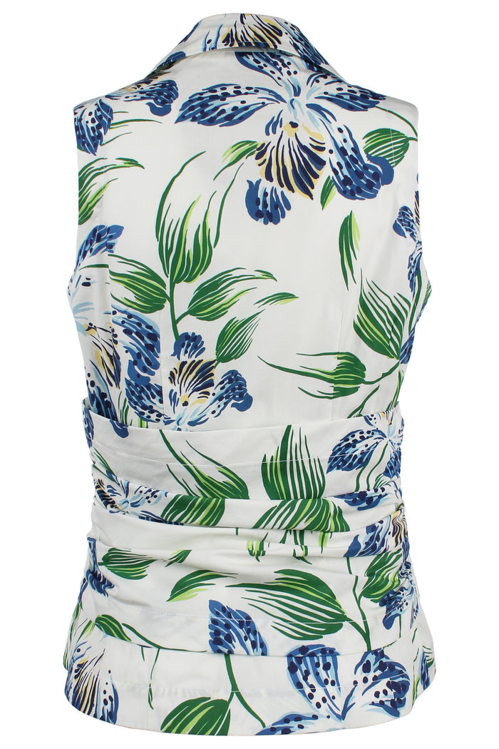 Delilah Top Iris Print
