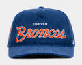 Denver Broncos Corduroy Snapback Mens Hat (Blue/Orange)