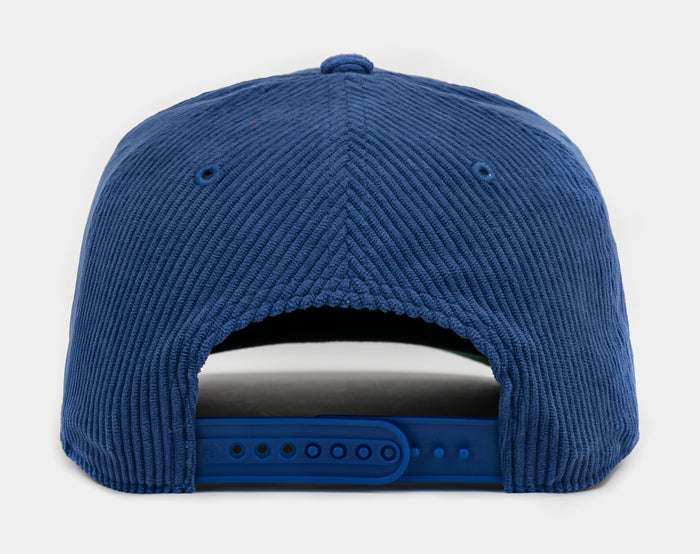 Denver Broncos Corduroy Snapback Mens Hat (Blue/Orange)