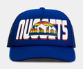 Denver Nuggets Billboard Trucker Mens Hats (Blue)