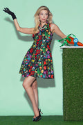 BlackMilk Clothing - Desert Flower Work It Skater Dress