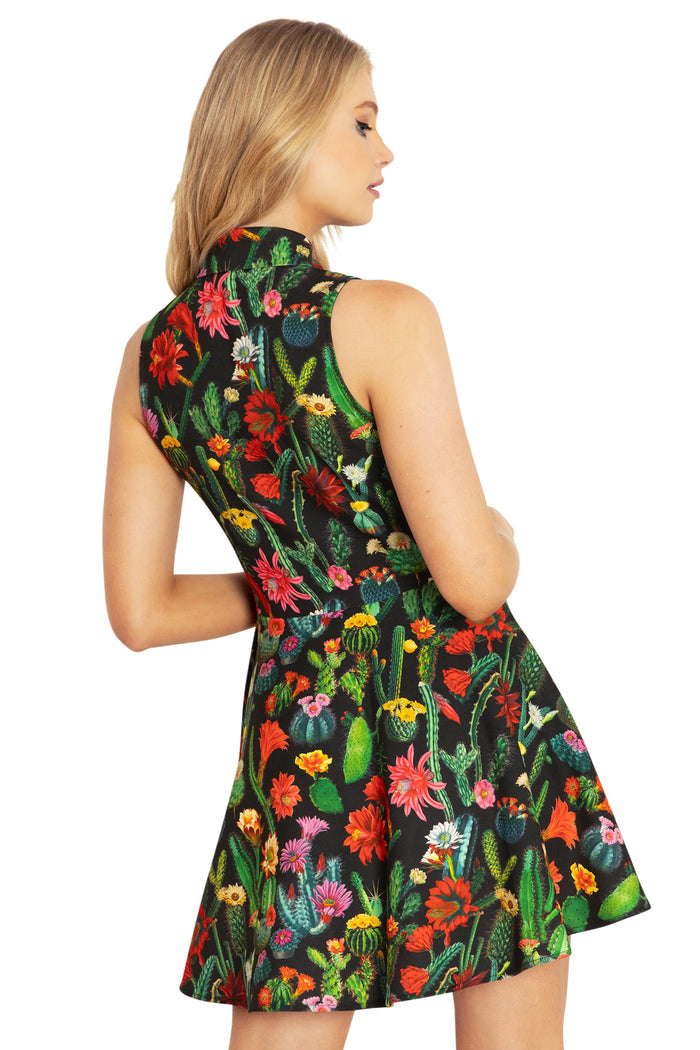 BlackMilk Clothing - Desert Flower Work It Skater Dress