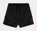Diamond Woven Mens Shorts (Black/Gym Red)