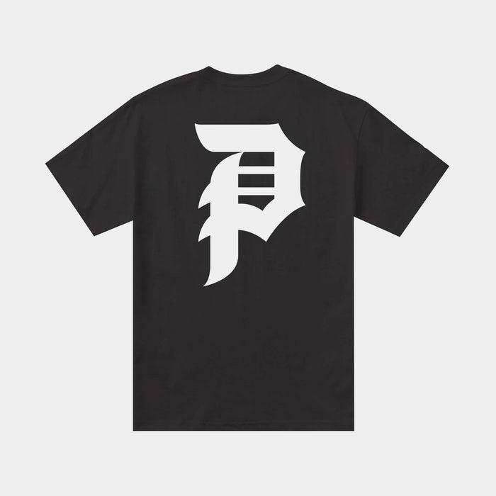 Dirty P Heavyweight Mens Short Sleeve Shirt (Black/White/Black)
