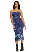 displacer beast sheer bodycon slip dress