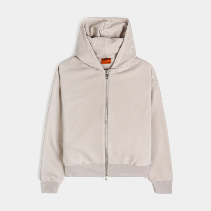 Double Fleece Pullover Mens Hoodie (Taupe)