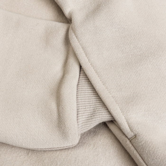 Double Fleece Pullover Mens Hoodie (Taupe)