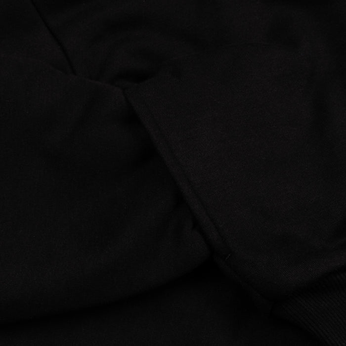 Double Fleece Zip Up Mens Hoodie (Black)