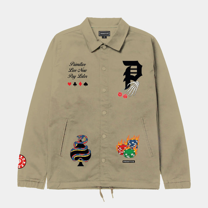 Double Up Coach Mens Jacket (Beige/Black)