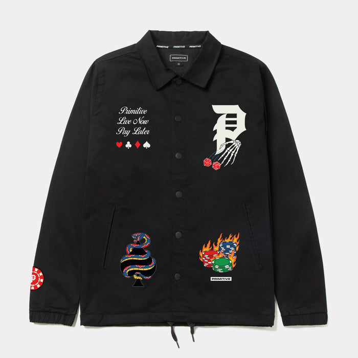 Double Up Coach Mens Jacket (Black/White)