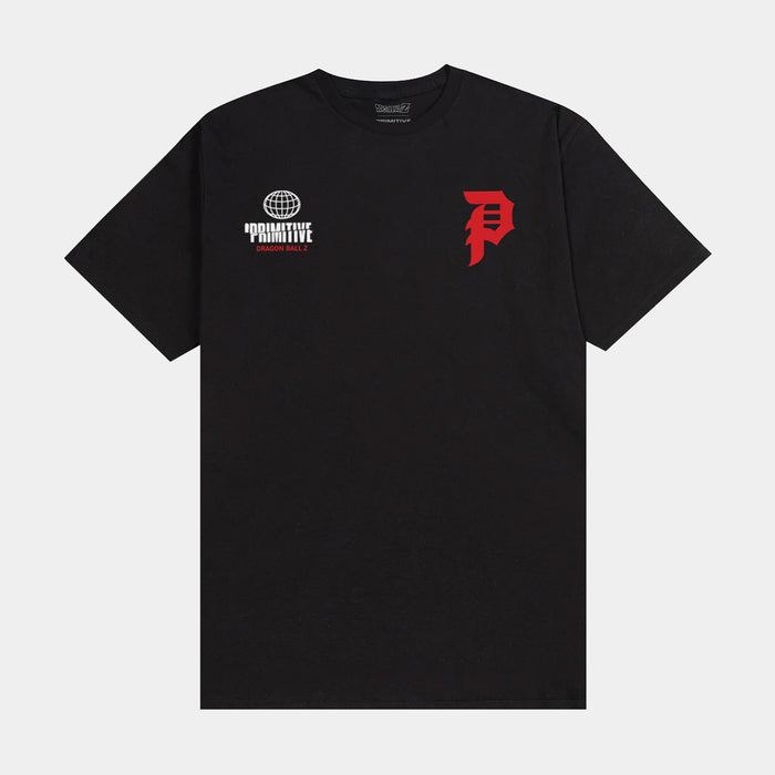 Dragon Ball Z Timeline Mens Short Sleeve Shirt (Black/Red)