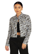 BlackMilk Clothing - Drawn Dogs Crop Jacket