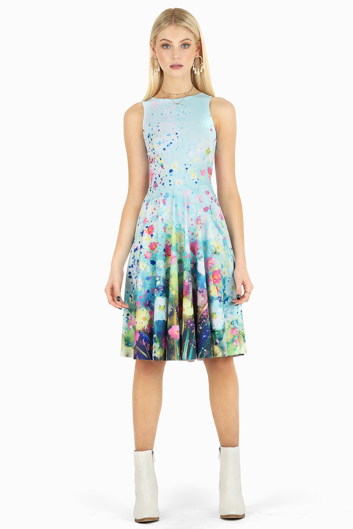 Dreaming In Watercolours Princess Midi Dress