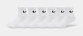 Dri Fit Logo 6 pack Ankle Preschool Socks (White)