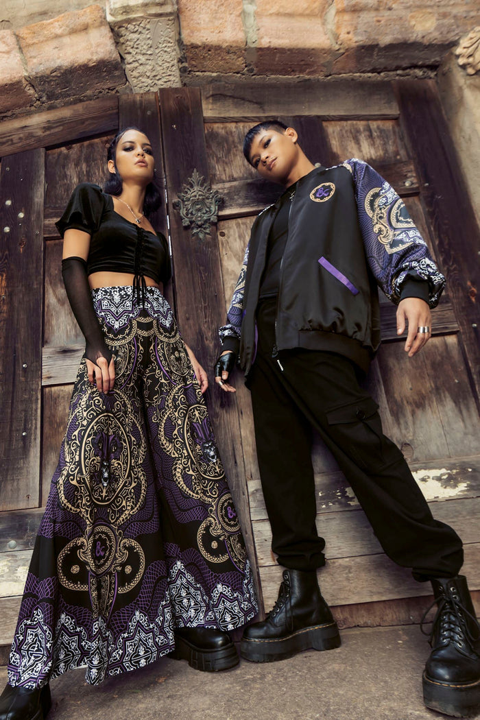 BlackMilk Clothing x Dungeons & Dragons - Dungeon Master Palazzo Pants - Dungeons & Dragons Merchandise - Collaboration apparel - Licenced.