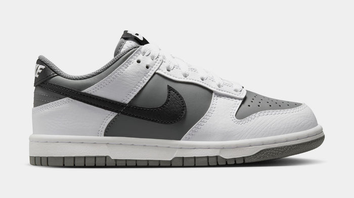 Dunk Low Grade School Lifestyle Shoes (White/Black/Smoke Grey)