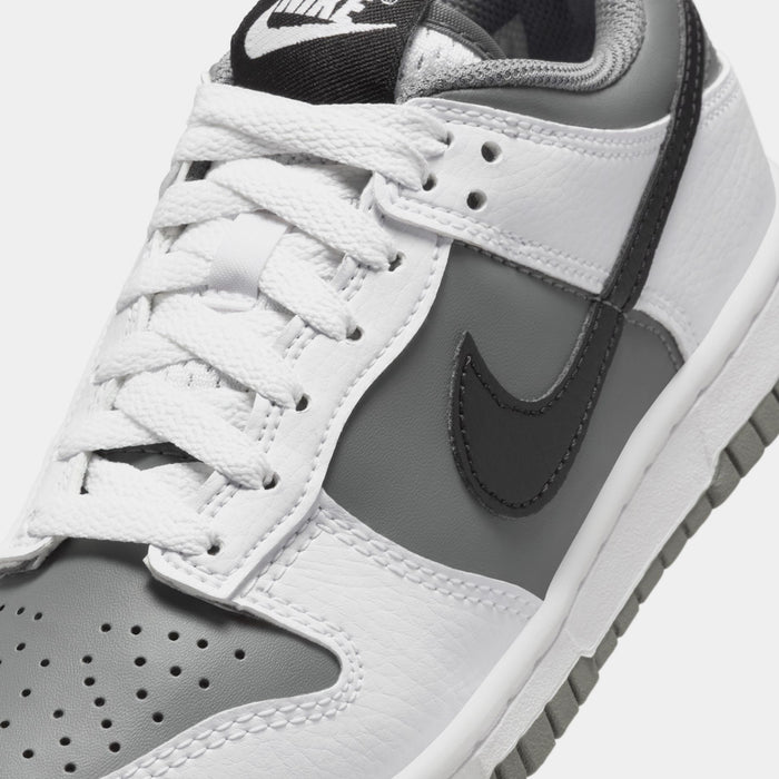 Dunk Low Grade School Lifestyle Shoes (White/Black/Smoke Grey)