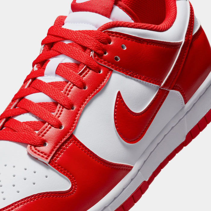 Dunk Low Retro Mens Lifestyle Shoes (White/University Red)