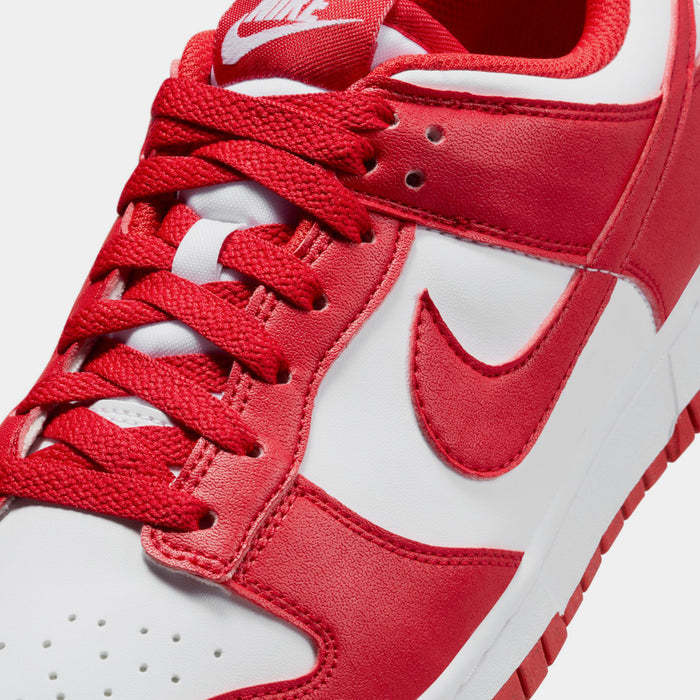 Dunk Low Womens Lifestyle Shoes (White/University Red)