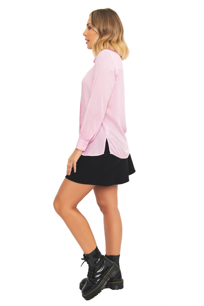Dusk Pink Button Me Up Shirt - Sample