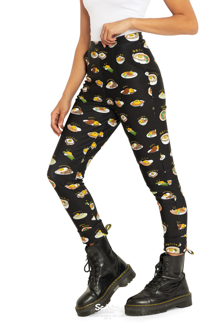 BlackMilk Clothing x Sanrio Gudetama - Sanrio Eat With Gudetama Cuffed Pants - Sanrio Merchandise - Collaboration apparel - Licenced.