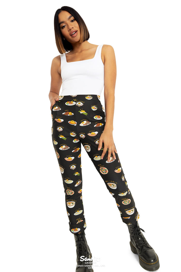 BlackMilk Clothing x Sanrio Gudetama - Sanrio Eat With Gudetama Cuffed Pants - Sanrio Merchandise - Collaboration apparel - Licenced.