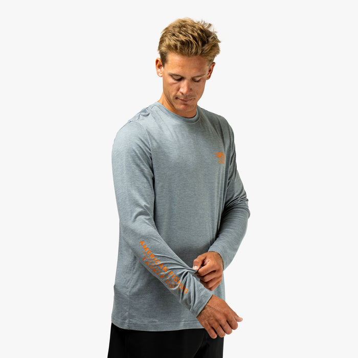 Steel Heather $Model is 6'1" 175lbs Size L$