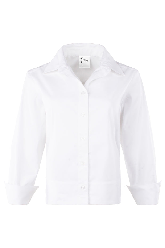 White dress shirt on a white background