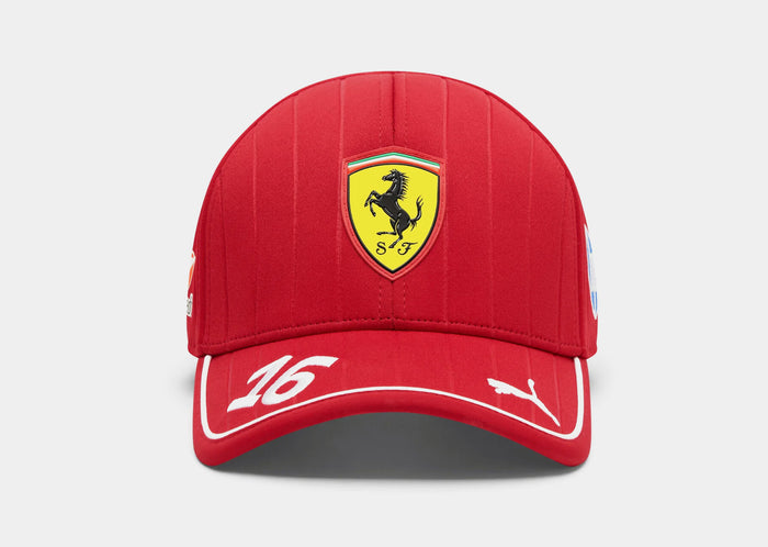 Ferrari Replica Leclerc Cap Mens Hat (Red/Yellow)