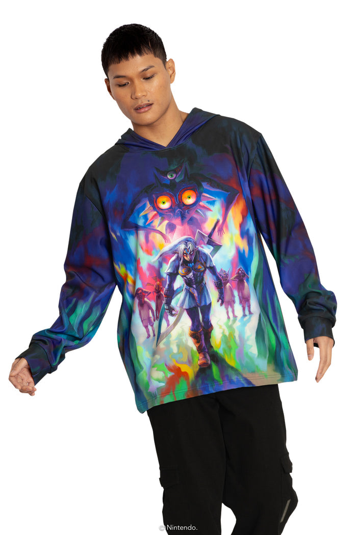 BlackMilk Clothing x Nintendo The Legend Of Zelda - Fierce Deity Link Hoodie Sweater - The Legend of Zelda Merchandise - Collaboration apparel - Licenced.