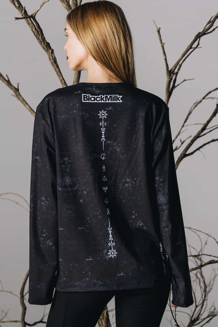 Fleurs of Evil Long Sleeve Oversized Boyfriend Tee